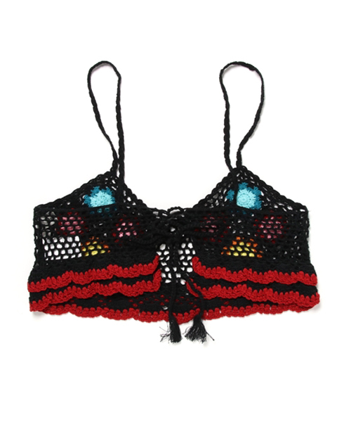 WEGO（ウィゴー）の「WEGO/フラワーニットビスチェ（ベスト・レディース・イエロー/ブラック・FREE）」の3枚目の写真