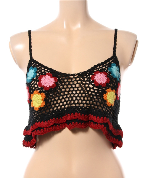 WEGO（ウィゴー）の「WEGO/フラワーニットビスチェ（ベスト・レディース・イエロー/ブラック・FREE）」の7枚目の写真