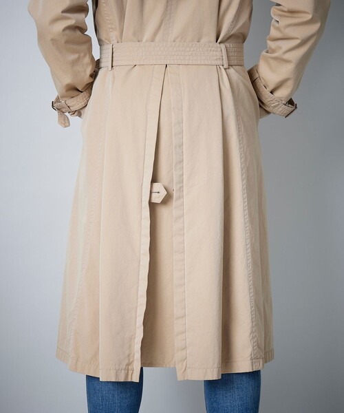 100年コート（ヒャクネンコート）の「＜100年コート＞エイジドクラシックダブルトレンチコート（トレンチコート・メンズ・ネイビー/ベージュ・S/L/M）」の8枚目の写真