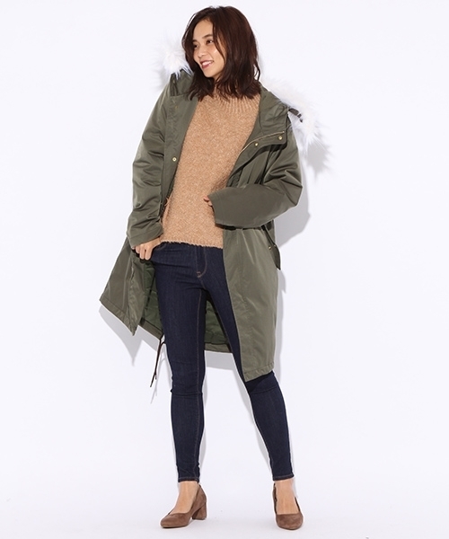 niko and...（ニコアンド）の「ブークレハイネックプルオーバー（ニット/セーター・レディース・ベージュ/オレンジ/グリーン/チャコール・MEDIUM/LARGE）」の14枚目の写真