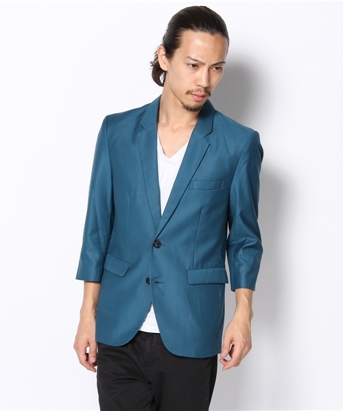 WEGO(ウィゴー)の「ノッチドテーラード7Sジャケット(テーラードジャケット・メンズ・ブラック/ライトグレー/ターコイズブルー/キャメル・MEDIUM/LARGE)」の3枚目の写真