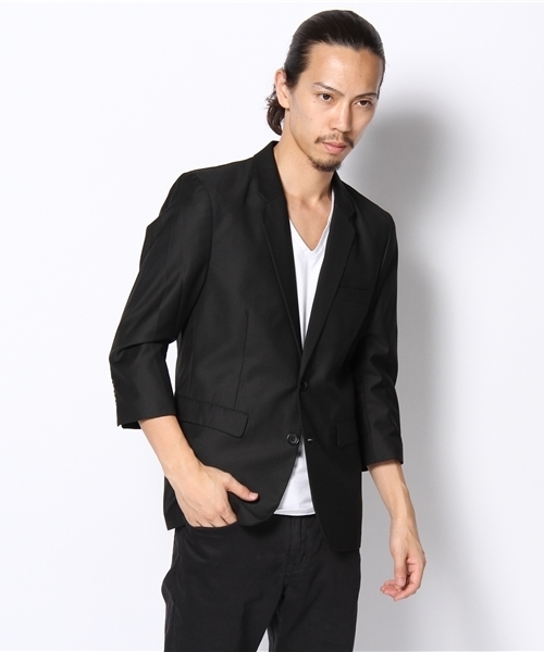 WEGO(ウィゴー)の「ノッチドテーラード7Sジャケット(テーラードジャケット・メンズ・ブラック/ライトグレー/ターコイズブルー/キャメル・MEDIUM/LARGE)」の2枚目の写真