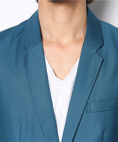 WEGO(ウィゴー)の「ノッチドテーラード7Sジャケット(テーラードジャケット・メンズ・ブラック/ライトグレー/ターコイズブルー/キャメル・MEDIUM/LARGE)」の8枚目の写真