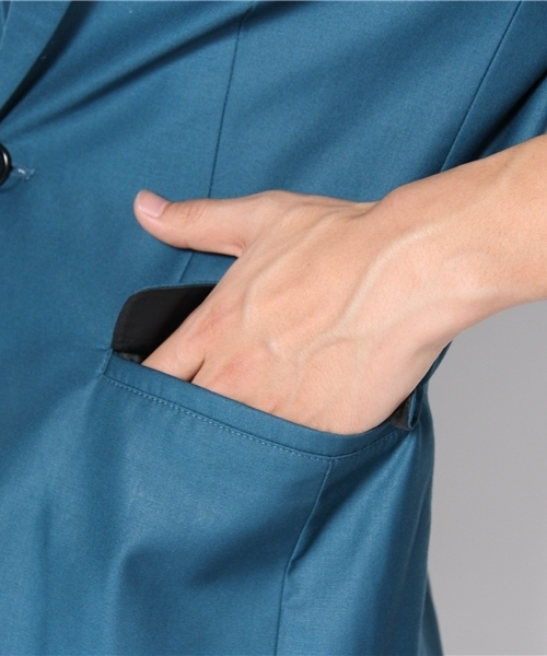 WEGO(ウィゴー)の「ノッチドテーラード7Sジャケット(テーラードジャケット・メンズ・ブラック/ライトグレー/ターコイズブルー/キャメル・MEDIUM/LARGE)」の11枚目の写真