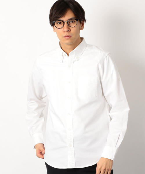 green label relaxing（グリーンレーベルリラクシング）の「SC オーガニック オックス ボタンダウン シャツ ◆（シャツ/ブラウス・メンズ・ネイビー/ライラック/ホワイト・MEDIUM/LARGE/SMALL/X-SMALL/X-LARGE）」の2枚目の写真