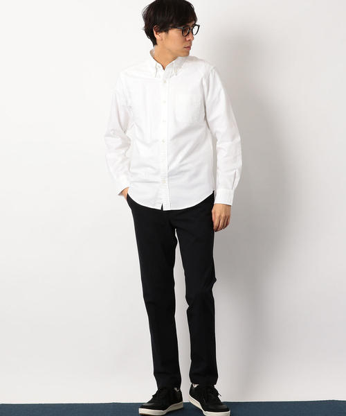 green label relaxing（グリーンレーベルリラクシング）の「SC オーガニック オックス ボタンダウン シャツ ◆（シャツ/ブラウス・メンズ・ネイビー/ライラック/ホワイト・MEDIUM/LARGE/SMALL/X-SMALL/X-LARGE）」の7枚目の写真