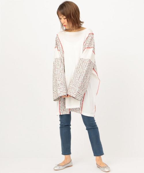 Another Edition（アナザーエディション）の「ハート×ストライプ柄BIG TEE ◆（ワンピース・レディース・レッド/ケリー・FREE）」の18枚目の写真