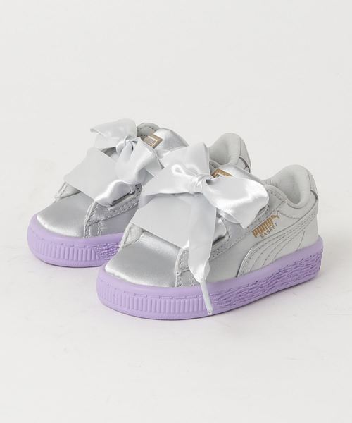 PUMA(プーマ)の「バスケット ハート トゥイーン インファント (KIDS)(スニーカー・キッズ・グレー/ピンク/ブルー・13cm/15.0cm/14cm/16.0cm/12cm)」の2枚目の写真