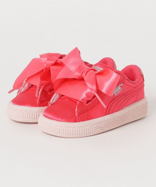 PUMA(プーマ)の「バスケット ハート トゥイーン インファント (KIDS)(スニーカー・キッズ・グレー/ピンク/ブルー・13cm/15.0cm/14cm/16.0cm/12cm)」の1枚目の写真