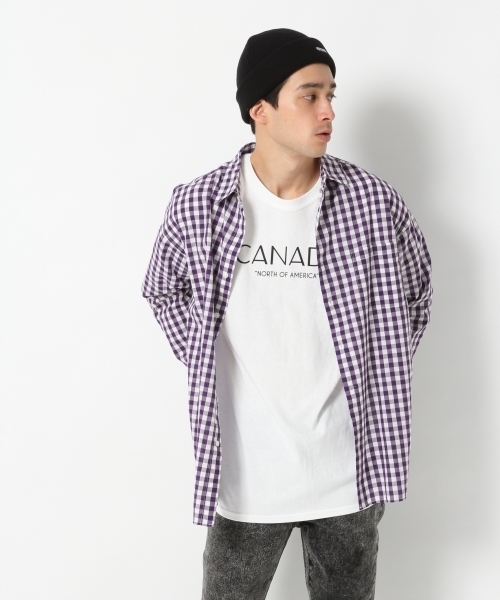 RAGEBLUE(レイジブルー)の「ブロードギンガムチェックシャツ /789002(シャツ/ブラウス・メンズ・パープル/グレー/ブルー・SMALL/MEDIUM/LARGE)」の3枚目の写真