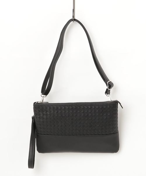 VENCEEXCHANGE(ヴァンスエクスチェンジ)の「編み込みクラッチバッグ(クラッチバッグ・メンズ・ホワイト/ブラック/ブルー・FREE)」の2枚目の写真