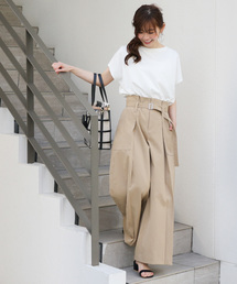 un dix cors | ベルテッドワイドパンツ-(その他パンツ)