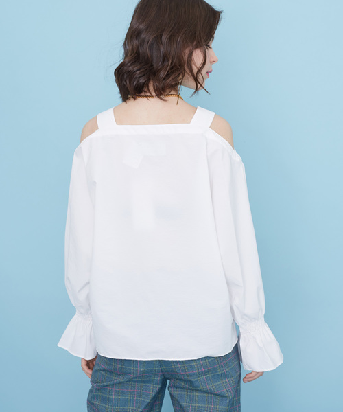 UNITED TOKYO（ユナイテッドトウキョウ）の「ウォッシャブルオフショルブラウス（シャツ/ブラウス・レディース・パープル/オフホワイト/ピンク/ブラック・1）」の13枚目の写真