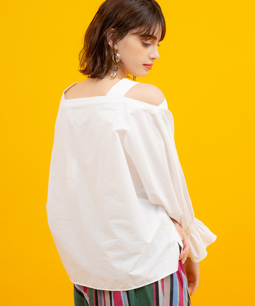 UNITED TOKYO（ユナイテッドトウキョウ）の「ウォッシャブルオフショルブラウス（シャツ/ブラウス・レディース・パープル/オフホワイト/ピンク/ブラック・1）」の16枚目の写真