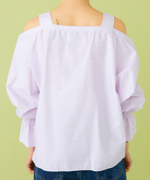 UNITED TOKYO（ユナイテッドトウキョウ）の「ウォッシャブルオフショルブラウス（シャツ/ブラウス・レディース・パープル/オフホワイト/ピンク/ブラック・1）」の22枚目の写真