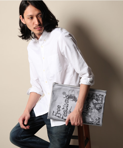 And A（アンドエー）の「転写クラッチバッグ (MATATABI)（クラッチバッグ・メンズ・ライトグレー/ベージュ/キャメル/ブラウン/ホワイト/ブラック/ブラウン系その他/その他1/スミクロ/ベージュ系その他/ナチュラル/ネイビー・FREE）」の9枚目の写真