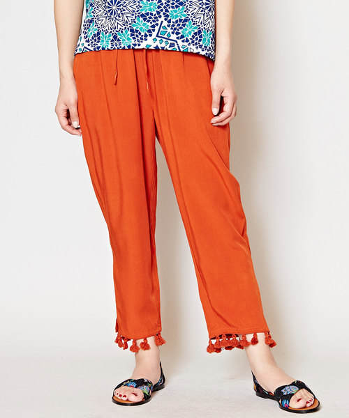 チャイハネ(チャイハネ)の「【チャイハネ】無地タッセルストレートパンツ(その他パンツ・レディース・ブラック/ブルー/オレンジ/ホワイト/イエロー/ブラウン/ピンク・FREE)」の7枚目の写真