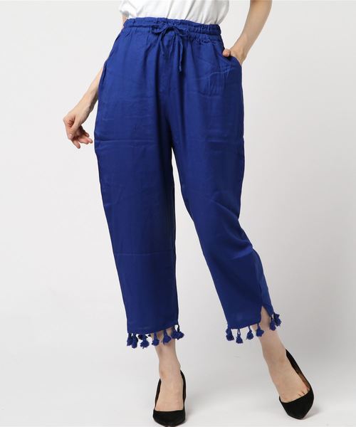 チャイハネ(チャイハネ)の「【チャイハネ】無地タッセルストレートパンツ(その他パンツ・レディース・ブラック/ブルー/オレンジ/ホワイト/イエロー/ブラウン/ピンク・FREE)」の8枚目の写真