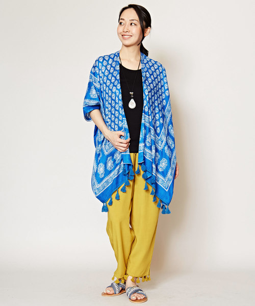 チャイハネ(チャイハネ)の「【チャイハネ】無地タッセルストレートパンツ(その他パンツ・レディース・ブラック/ブルー/オレンジ/ホワイト/イエロー/ブラウン/ピンク・FREE)」の15枚目の写真