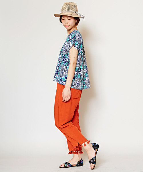 チャイハネ(チャイハネ)の「【チャイハネ】無地タッセルストレートパンツ(その他パンツ・レディース・ブラック/ブルー/オレンジ/ホワイト/イエロー/ブラウン/ピンク・FREE)」の17枚目の写真