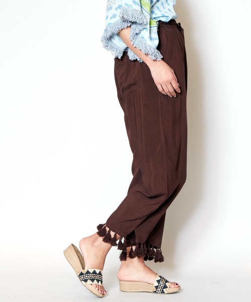 チャイハネ(チャイハネ)の「【チャイハネ】無地タッセルストレートパンツ(その他パンツ・レディース・ブラック/ブルー/オレンジ/ホワイト/イエロー/ブラウン/ピンク・FREE)」の22枚目の写真