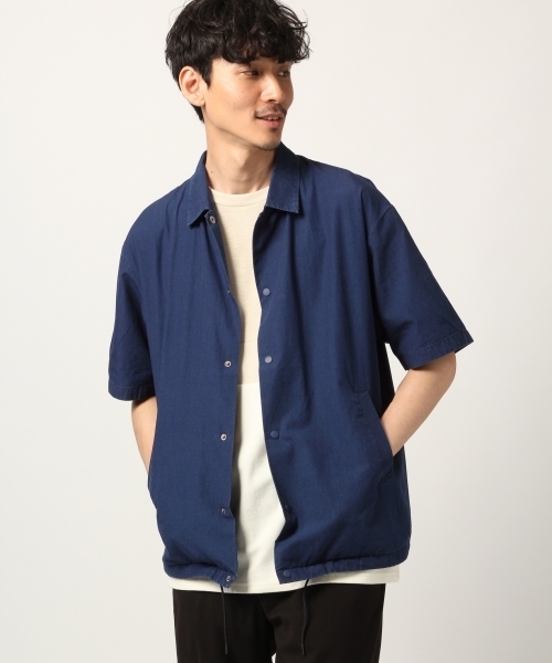 GLOBAL WORK（グローバルワーク）の「デニムコーチシャツ半袖/800771（シャツ/ブラウス・メンズ・ブルー系その他4/ブルー系その他7・SMALL/MEDIUM/LARGE/X-LARGE）」の2枚目の写真