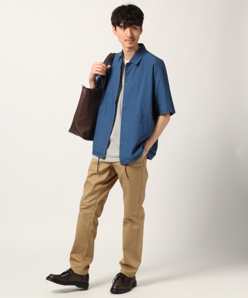 GLOBAL WORK（グローバルワーク）の「デニムコーチシャツ半袖/800771（シャツ/ブラウス・メンズ・ブルー系その他4/ブルー系その他7・SMALL/MEDIUM/LARGE/X-LARGE）」の3枚目の写真