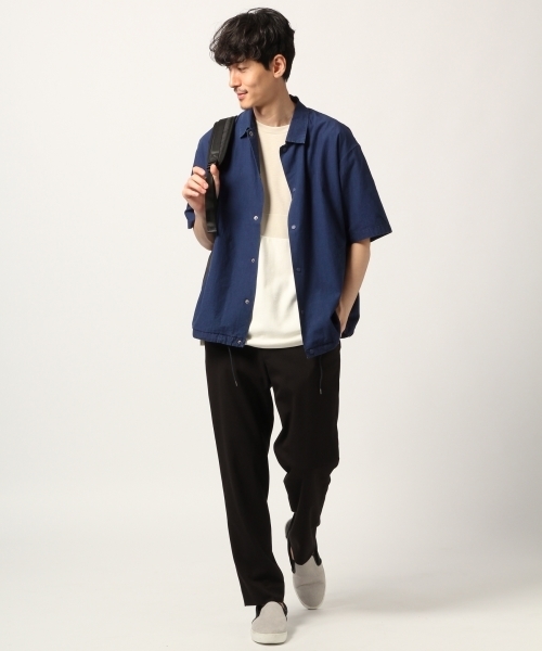 GLOBAL WORK（グローバルワーク）の「デニムコーチシャツ半袖/800771（シャツ/ブラウス・メンズ・ブルー系その他4/ブルー系その他7・SMALL/MEDIUM/LARGE/X-LARGE）」の4枚目の写真