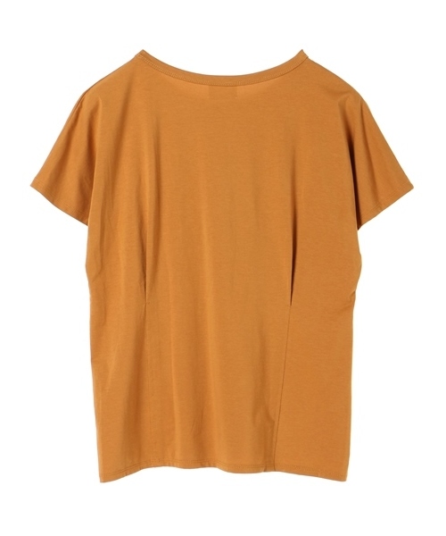 Editt by YECCA VECCA（エディットバイイェッカヴェッカ）の「タックデザインロゴＴｅｅ（Tシャツ/カットソー・レディース・ホワイト/ブラック/キャメル・FREE）」の4枚目の写真