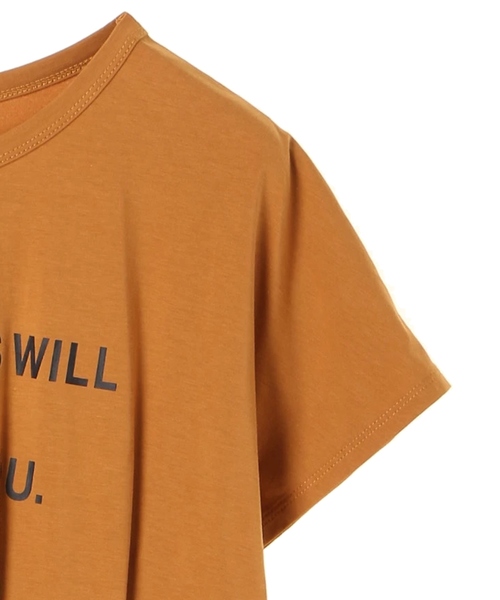 Editt by YECCA VECCA（エディットバイイェッカヴェッカ）の「タックデザインロゴＴｅｅ（Tシャツ/カットソー・レディース・ホワイト/ブラック/キャメル・FREE）」の6枚目の写真