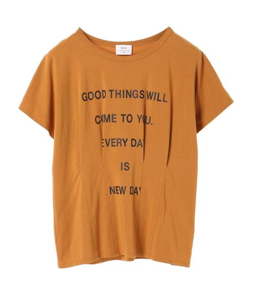 Editt by YECCA VECCA（エディットバイイェッカヴェッカ）の「タックデザインロゴＴｅｅ（Tシャツ/カットソー・レディース・ホワイト/ブラック/キャメル・FREE）」の12枚目の写真