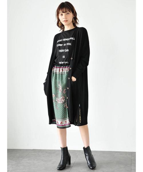 Editt by YECCA VECCA（エディットバイイェッカヴェッカ）の「タックデザインロゴＴｅｅ（Tシャツ/カットソー・レディース・ホワイト/ブラック/キャメル・FREE）」の20枚目の写真