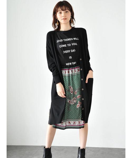 Editt by YECCA VECCA（エディットバイイェッカヴェッカ）の「タックデザインロゴＴｅｅ（Tシャツ/カットソー・レディース・ホワイト/ブラック/キャメル・FREE）」の21枚目の写真