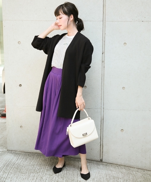 LOWRYS FARM（ローリーズファーム）の「１２Ｇファンクションカーディガン　805085（カーディガン/ボレロ・レディース・ブラック/ベージュ/グレー・FREE）」の4枚目の写真