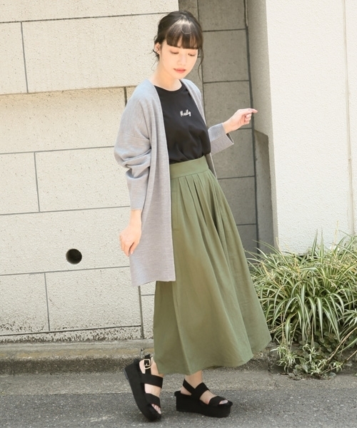 LOWRYS FARM（ローリーズファーム）の「１２Ｇファンクションカーディガン　805085（カーディガン/ボレロ・レディース・ブラック/ベージュ/グレー・FREE）」の6枚目の写真