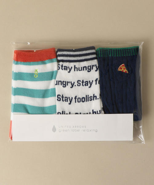 green label relaxing（グリーンレーベルリラクシング）の「BOYS 3P ソックス（ソックス/靴下・キッズ・その他1・16-18/13-15）」の2枚目の写真
