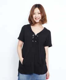 X-girl | LACE-UP FRONT TUNIC(Tシャツ/カットソー)
