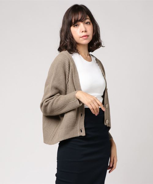 N.（N. Natural Beauty Basic）（エヌエヌナチュラルビューティーベーシック）の「ショートフォルムカーディガン（カーディガン/ボレロ・レディース・ベージュ/パープル/ブルー・MEDIUM）」の15枚目の写真