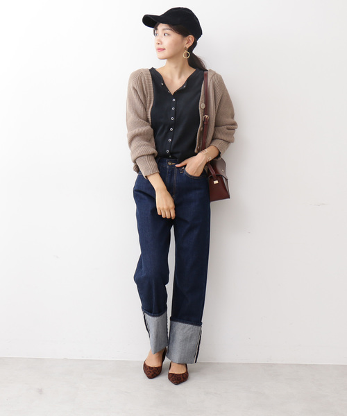 N.（N. Natural Beauty Basic）（エヌエヌナチュラルビューティーベーシック）の「ショートフォルムカーディガン（カーディガン/ボレロ・レディース・ベージュ/パープル/ブルー・MEDIUM）」の13枚目の写真