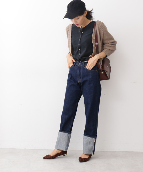 N.（N. Natural Beauty Basic）（エヌエヌナチュラルビューティーベーシック）の「ショートフォルムカーディガン（カーディガン/ボレロ・レディース・ベージュ/パープル/ブルー・MEDIUM）」の6枚目の写真