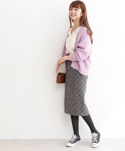 N.（N. Natural Beauty Basic）（エヌエヌナチュラルビューティーベーシック）の「ショートフォルムカーディガン（カーディガン/ボレロ・レディース・ベージュ/パープル/ブルー・MEDIUM）」の7枚目の写真