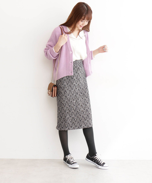 N.（N. Natural Beauty Basic）（エヌエヌナチュラルビューティーベーシック）の「ショートフォルムカーディガン（カーディガン/ボレロ・レディース・ベージュ/パープル/ブルー・MEDIUM）」の9枚目の写真