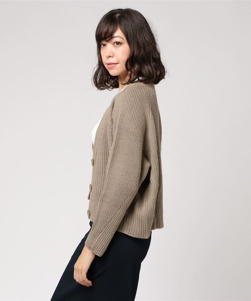 N.（N. Natural Beauty Basic）（エヌエヌナチュラルビューティーベーシック）の「ショートフォルムカーディガン（カーディガン/ボレロ・レディース・ベージュ/パープル/ブルー・MEDIUM）」の4枚目の写真