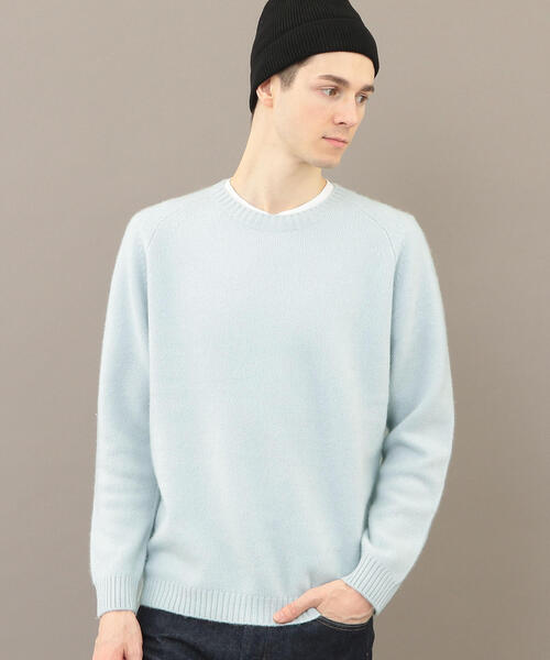 BEAUTY&YOUTH UNITED ARROWS（ビューティーアンドユースユナイテッドアローズ）の「BY カシミヤ ミドルゲージ ニット（ニット/セーター・メンズ・ブラック/ライトブルー/ダークブラウン・MEDIUM/SMALL/X-LARGE/LARGE）」の4枚目の写真