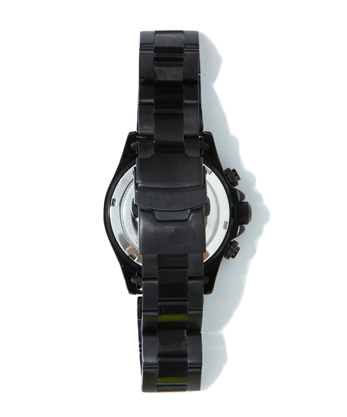 【中古品】XLARGE クロノグラフ ブラック時計 XLARGE（エクストララージ）の「CHRONOGRAPH WATCH（アナログ腕時計