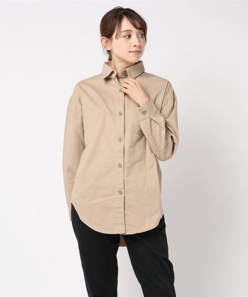 VENCEEXCHANGE(ヴァンスエクスチェンジ)の「バックパッチミリタリーシャツ(シャツ/ブラウス・レディース・ダークグリーン/ベージュ・M)」の6枚目の写真