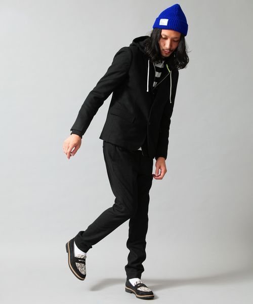 BEAUTY&YOUTH UNITED ARROWS（ビューティーアンドユースユナイテッドアローズ）の「by ∴ ホームスパン スキニー テーパードパンツ ◆§5　（その他パンツ・メンズ・ブラック/ダークグレー/ネイビー・SMALL/MEDIUM/LARGE/X-LARGE）」の12枚目の写真