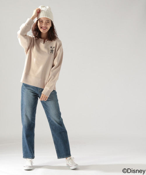 BAYFLOW(ベイフロー)の「【Disney(ディズニー)】ミッキーマウスウラケプルオーバー(Tシャツ/カットソー・レディース・ベージュ/カーキ/チャコール・SMALL/MEDIUM)」の11枚目の写真