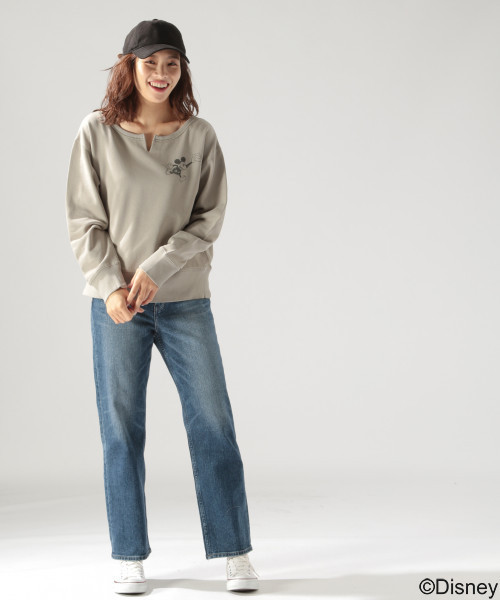 BAYFLOW(ベイフロー)の「【Disney(ディズニー)】ミッキーマウスウラケプルオーバー(Tシャツ/カットソー・レディース・ベージュ/カーキ/チャコール・SMALL/MEDIUM)」の13枚目の写真