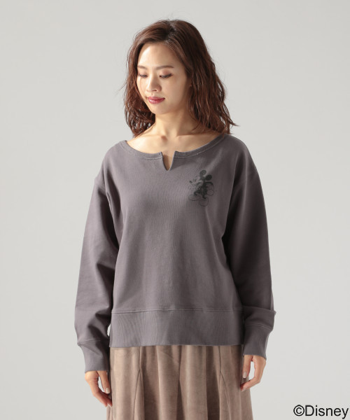 BAYFLOW(ベイフロー)の「【Disney(ディズニー)】ミッキーマウスウラケプルオーバー(Tシャツ/カットソー・レディース・ベージュ/カーキ/チャコール・SMALL/MEDIUM)」の10枚目の写真
